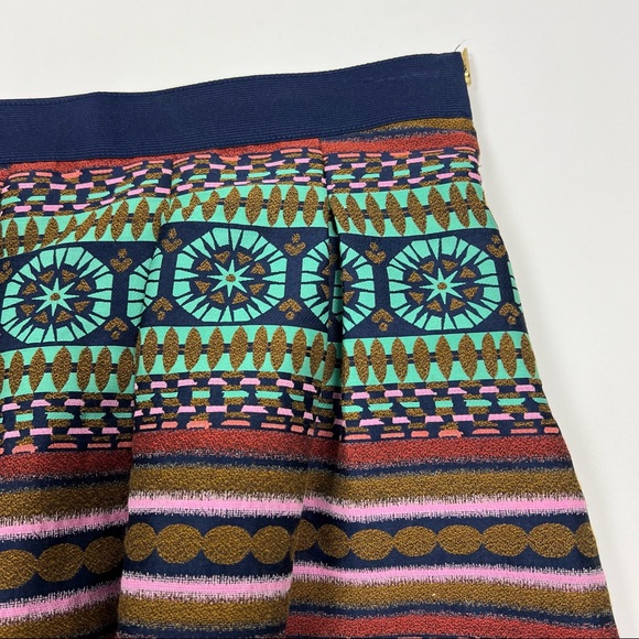 Anthropologie Nomad Morgan Carper Mini Skirt Multi-color Multi Pattern Size 4 - Picture 4 of 8
